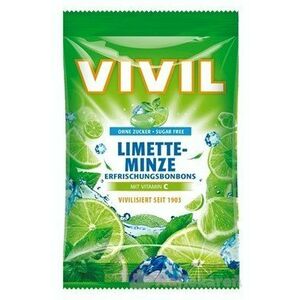 VIVIL BONBONS LIMETTE-MINZE, drops s príchuťou limetka a pepermint s vitamínom C, bez cukru, 60g vyobraziť