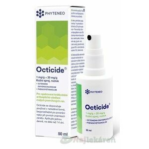 Octicide 1 mg/g + 20 mg/g dermálny roztokový sprej aer deo 50ml vyobraziť