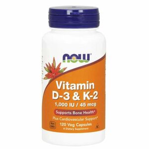 Vitamín D3 & K2 - NOW Foods, 120cps vyobraziť