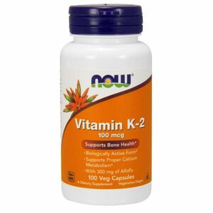 Vitamín K-2 100 mcg - NOW Foods, 100cps vyobraziť