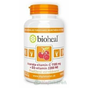 Bioheal tbl acerola, vitamín C 1100 mg + vitamín D3 2200 NE 1x105 ks vyobraziť