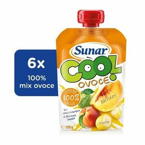 6x SUNAR Cool ovoce Broskev-Banán-Jablko (120 g) - ovocný příkrm vyobraziť