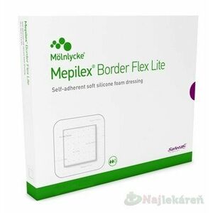 Mepilex Border Flex Lite samolepivé krytie na rany, silikónové 10x10cm, 5ks vyobraziť
