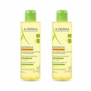 A-DERMA Exomega Control zvláčňujúci sprchový olej 2x500ml, Pri nákupe 2 produktov zľava 20% vyobraziť