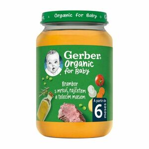 GERBER Organic detský príkrm zelenina s teľacím mäsom 190 g vyobraziť