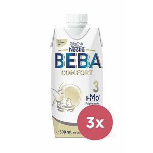 3x BEBA COMFORT 3 HM-O batoľacia tekutá mliečna výživa, 12+, tetra pack 500 m vyobraziť