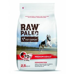 VetExpert Raw Paleo adult medium beef - granule pre psy 2, 5kg vyobraziť