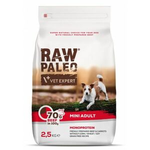 VetExpert Raw Paleo adult mini beef - granule pre psy 2, 5kg vyobraziť