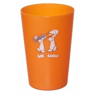 Bob a Bobek farebný plastový pohárik pre deti, oranžový vyobraziť