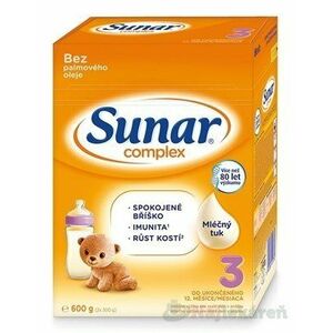 Sunar Complex 3 mliečna výživa (od ukonč. 12. mesiaca) 600g vyobraziť