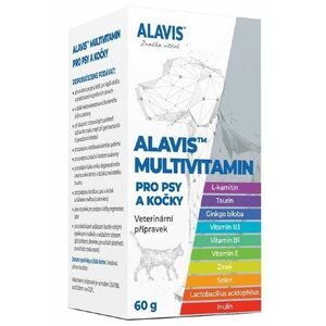 ALAVIS Multivitamín pre psy a mačky 60g vyobraziť