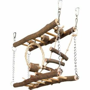 Trixie Suspension bridge with chain, hamsters, bark wood, 27 × 17 × 7 cm vyobraziť