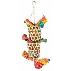 Trixie Natural toy on a sisal rope, palm/lily leaf, 35 cm, multi coloured vyobraziť