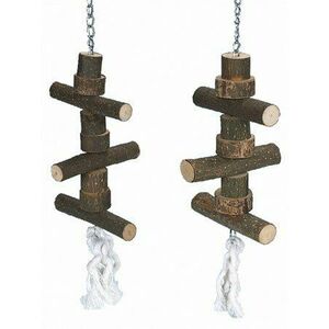 Trixie Toy with chain/rope, bark wood, 40 cm vyobraziť