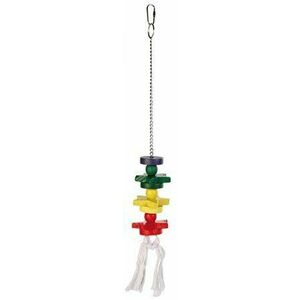 Trixie Toys on a chain, with rope, wood, coloured, 30 cm vyobraziť