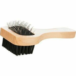 Trixie Soft brush, double-sided, wood/metal bristles, 6 × 13 cm vyobraziť