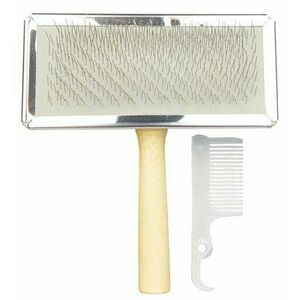 Trixie Soft brush, wooden handle/metal bristles, 11 × 14 cm vyobraziť
