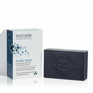 Detoxikačné mydlo s aktívnym uhlím Pure skin Biotrade 100g vyobraziť