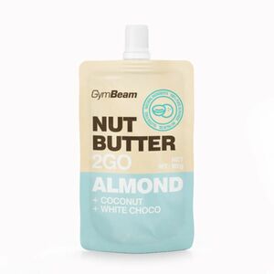 Orechové maslo 2GO - mandľové maslo s kokosom a bielou čokoládou - GymBeam vyobraziť