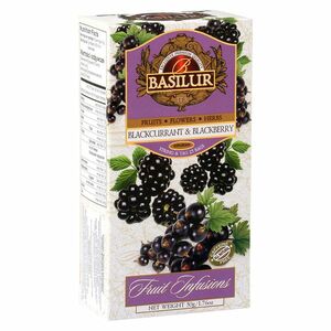 BASILUR Fruit Blackcurrant & Blackberry ovocný čaj 25 vrecúšok vyobraziť