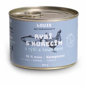 LOUIE Ryba & kuracie s ryžou a taurínom konzerva pre mačky 200 g vyobraziť