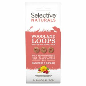 SUPREME Selective naturals snack woodland loops púpava a šípky 80 g, poškodený obal vyobraziť