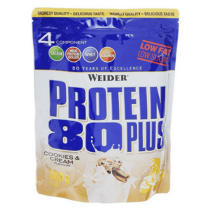 Protein 80 Plus, viaczložkový proteín, Weider, 500 g - Cookies & Cream vyobraziť