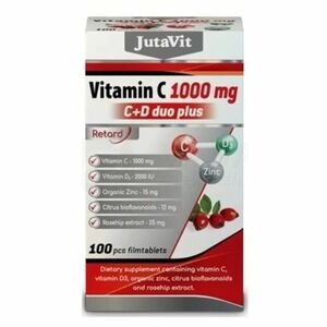 JUTAVIT Vitamín C 1000 mg + D3 2000 IU duo plus 100 tabliet vyobraziť