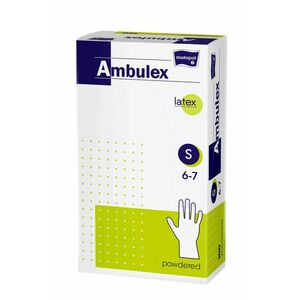 Ambulex rukavice latexové veľ. S nesterilné pudrované 100 ks vyobraziť