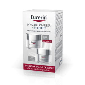 Eucerin HYALURON-FILLER + 3x EFFECT Denný krém pre suchú pleť + Nočný krém 50 ml vyobraziť