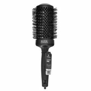 Olivia Garden Expert Blowout Shine Round Brush Black 55 mm kefa na vlasy vyobraziť