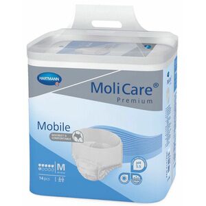 MoliCare Premium Mobile 6 kvapiek M modré plienkové nohavičky naťahovacie 14 ks vyobraziť