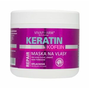Vivapharm Keratínová maska na vlasy s kofeínom - oplachová 600 ml vyobraziť