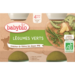 BABYBIO Príkrm zelená zelenina (2x 130 g) vyobraziť