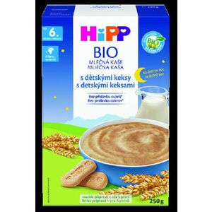 HiPP BIO Mliečna kaša na noc s detskými keksmi 250 g vyobraziť
