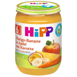 HiPP BIO Jablko s banánom, mangom a mrkvou od 6. mesiaca 190 g vyobraziť