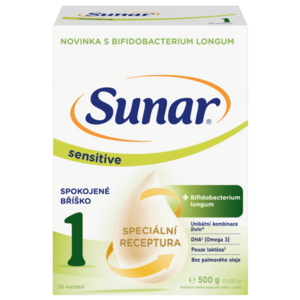 Sunar Sensitive 1 počiatočné dojčenské mlieko 500 g vyobraziť