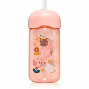 Suavinex Forest Straw Trainer Cup detská fľaša s rúrkou 18 m+ Pink 340 ml vyobraziť