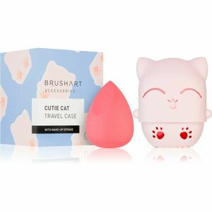 BrushArt Accessories Cutie Cat travel case with make-up sponge hubka pre aplikáciu make-upu s cestovným púzdrom vyobraziť