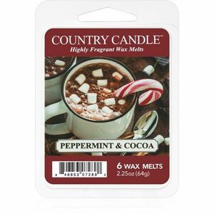 Country Candle Peppermint & Cocoa vosk do aromalampy 64 g vyobraziť