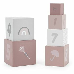 Label Label Stacking Blocks Numbers kocky z dreva Pink 18m+ 1 ks vyobraziť
