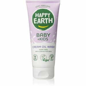Happy Earth 100% Natural Cream Oil Wash for Baby & Kids umývací olej pre suchú a citlivú pokožku 200 ml vyobraziť
