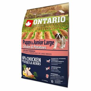 ONTARIO Puppy & Junior large chicken & potatoes pre šteňatá 2, 25 kg vyobraziť
