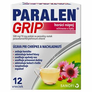PARALEN GRIP horúci nápoj echinacea a šípky plo por 500 mg/10 mg 12 vrecúšok vyobraziť
