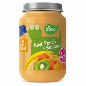DEVA Ovocný príkrm Kiwi, Broskyňa a Banán od 4.mesiaca 200 g vyobraziť