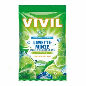 VIVIL Limetka pepermint a vitamín C drops bez cukru 120g vyobraziť