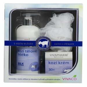 VIVACO Body Tip Kozie Telové mlieko 400 ml + krém 50 ml + umývacia hubka Darčekové balenie vyobraziť
