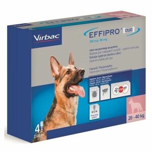 EFFIPRO DUO 268/80 mg spot-on pre psov L (20-40 kg) 2, 68 ml 4 pipety vyobraziť