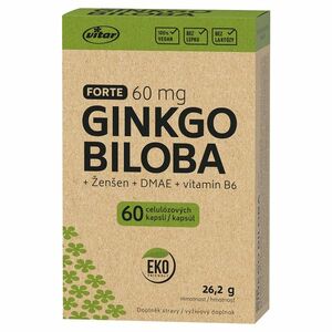 VITAR EKO Ginkgo biloba 60 mg + DMAE + vitamín B6 60 kapsúl vyobraziť