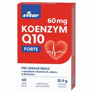 VITAR KOENZYM Q10 FORTE 60 mg - Vitar KOENZYM Q10 FORTE 60 mg 60 kapsúl vyobraziť